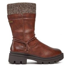 Botki Jana. Brązowe botki JANA, bez wzorów, bez obcasa, na płaskiej podeszwie, bez zapięcia. Za 239.99 zł.