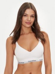 Calvin Klein Underwear Biustonosz top 000QF7900E Biały. Białe biustonosze Calvin Klein Underwear, xs, bez wzorów, z bawełny, bez kołnierzyka, bez ramiączek. Za 169.99 zł.