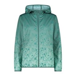 Kurtka damska turystyczna CMP 35A5656. Zielone kurtki przejściowe sportowe CMP, l, bez wzorów, z softshellu, z kapturem, trekkingowe. Za 382.50 zł.