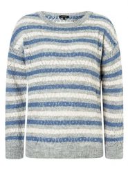 More & More Sweter w kolorze szaro-niebiesko-białym rozmiar: 44. Białe swetry More & More, bez wzorów, bez ramiączek. Za 132.05 zł.
