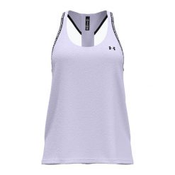 Tank top treningowy damski Under Armour Knockout Tank. Fioletowe topy Under Armour, xl, bez wzorów, bez kołnierzyka, bez ramiączek. Za 97.99 zł.