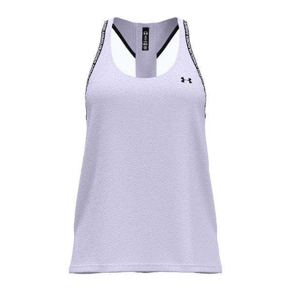 Tank top treningowy damski Under Armour Knockout Tank. Fioletowe topy Under Armour, xl, bez wzorów, bez kołnierzyka, bez ramiączek. Za 97.99 zł.