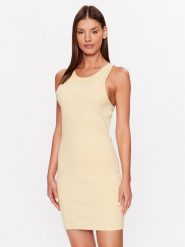 Puma Sukienka letnia Classics 538079 Żółty Slim Fit. Żółte sukienki Puma, m, bez wzorów, z bawełny, bez kołnierzyka, bez ramiączek. Za 139.99 zł.