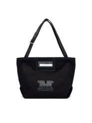 Max Mara Beachwear Torebka 2616511039650 Czarny. Czarne shopper bag Max Mara Beachwear, bez wzorów, z bawełny, bez dodatków. Za 1,024.00 zł.