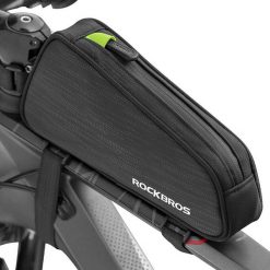 Torba rowerowa na ramę Rockbros 0,8L wodoodporna. Czarne torebki klasyczne ROCKBROS, bez wzorów, sportowe, bez dodatków. Za 79.99 zł.