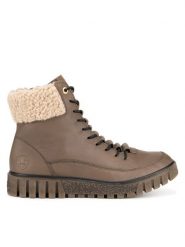 Rieker Botki Y3465-24 Beżowy. Brązowe botki Rieker, bez wzorów, bez obcasa, na płaskiej podeszwie, bez zapięcia. Za 293.99 zł.