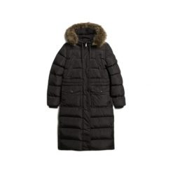 Damski płaszcz ze sztucznego futra Superdry Everest. Zielone płaszcze Superdry, s, bez wzorów, z syntetyku, eleganckie, bez kaptura. Za 977.85 zł.