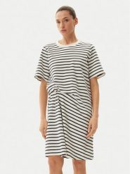Weekend Max Mara Sukienka codzienna 2515621012650 Granatowy Regular Fit. Niebieskie sukienki Weekend Max Mara, na co dzień, s, bez wzorów, z bawełny, bez kołnierzyka, bez ramiączek, proste. Za 419.99 zł.