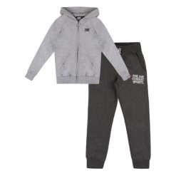 Bluza z kaptur na trening na czas wolny. Szare bluzy LEONE 1947 APPAREL, bez wzorów, z bawełny, sportowe, bez ramiączek, bez kaptura. W wyprzedaży za 136.83 zł.