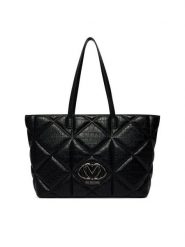 LOVE MOSCHINO Torebka JC4120PP1PLF1000 Czarny. Czarne shopper bag Love Moschino, bez wzorów, ze skóry, bez dodatków. Za 1,059.00 zł.