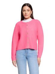CARTOON Kardigan w kolorze różowym rozmiar: 44. Różowe swetry Cartoon, bez wzorów, bez ramiączek. Za 130.99 zł.