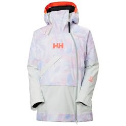 Damska kurtka narciarska Helly Hansen Powchaser Asym. Fioletowe kurtki narciarskie Helly Hansen, na zimę, bez wzorów, bez kaptura, narciarskie. Za 1,381.50 zł.