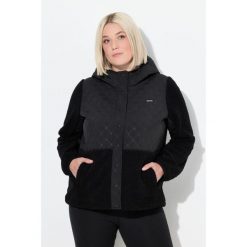 Damskie kurtka polarowa pikowanie kaptur zatrzaski. Czarne kurtki Ulla Popken, plus size, bez wzorów, z materiału, bez kaptura. W wyprzedaży za 311.99 zł.