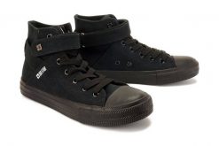 BIG STAR FF274578 czarny, trampki damskie. Czarne trampki BIG STAR, bez wzorów, retro, bez zapięcia. Za 69.95 zł.