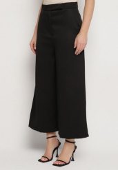 Czarne Spodnie Kuloty w Garniturowym Stylu Adevina. Czarne jeansy Born2be, l, bez wzorów, z jeansu, biznesowe. Za 149.99 zł.