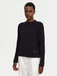 AMI PARIS Sweter FKS024.KN0031 Granatowy Regular Fit. Niebieskie swetry AMI PARIS, xs, bez wzorów, z bawełny, bez ramiączek. Za 1,649.00 zł.