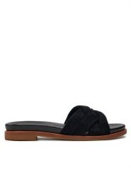 EMU Australia Klapki Ikara W13054 Czarny. Czarne klapki Emu Australia, bez wzorów, ze skóry, bez obcasa, bez zapięcia. Za 529.99 zł.