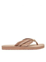 Tommy Hilfiger Japonki Th Chain Print Elevated Sandal FW0FW08519 Beżowy. Brązowe japonki Tommy Hilfiger, bez wzorów, z materiału. Za 159.99 zł.