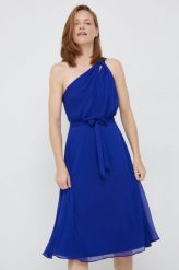 Dkny sukienka kolor granatowy mini prosta. Niebieskie sukienki DKNY, na co dzień, l, bez wzorów, z asymetrycznym kołnierzem, bez ramiączek, mini, asymetryczne. W wyprzedaży za 519.99 zł.