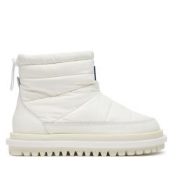 Śniegowce Tommy Jeans. Białe śniegowce Tommy Jeans, bez wzorów, z jeansu, bez zapięcia. Za 559.99 zł.
