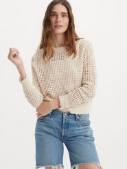 Levi´s Sweter w kolorze beżowym rozmiar: S. Brązowe swetry s, bez wzorów, z bawełny, bez ramiączek. Za 158.10 zł.