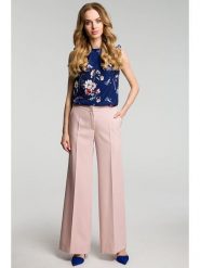 Made of emotion Spodnie w kolorze jasnoróżowym rozmiar: L. Różowe spodnie materiałowe Made Of Emotion, bez wzorów, z materiału. Za 164.99 zł.