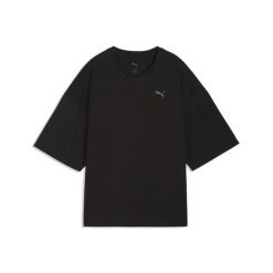 Damska koszulka oversize HER PUMA. Czarne t-shirty sportowe Puma, bez wzorów, bez ramiączek, na fitness i siłownię. Za 149.00 zł.
