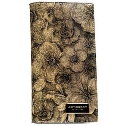 Portfel damski Peterson PTN PS1431-FDS złoty. Żółte portfele Peterson, bez wzorów, z lakierowanej skóry. Za 129.99 zł.