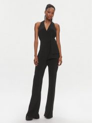 Pinko Kombinezon 103047 7624 Czarny Regular Fit. Czarne sukienki Pinko, bez wzorów, z syntetyku, bez kołnierzyka, bez ramiączek. Za 1,899.00 zł.