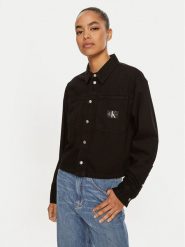 Calvin Klein Jeans Kurtka jeansowa J20J223674 Czarny Cropped Fit. Czarne kurtki Calvin Klein Jeans, xl, bez wzorów, z bawełny, bez kaptura. Za 219.99 zł.