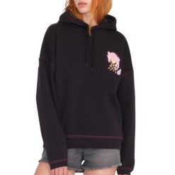 Bluza sportowa damska Volcom Tetsunori. Czarne bluzy bez kaptura Volcom, s, bez wzorów, z bawełny, bez kaptura. Za 229.00 zł.