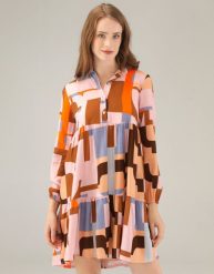 Sukienka mini z wiskozy. Sukienki Unisono, l, bez wzorów, z wiskozy, bez kołnierzyka, bez ramiączek, mini, rozkloszowane. Za 179.00 zł.