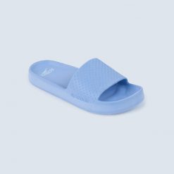 Klapki basenowe Speedo Entry. Niebieskie klapki Speedo, bez wzorów, sportowe, bez obcasa, bez zapięcia. Za 99.99 zł.