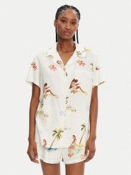 Seafolly Koszula Isla Palm 55398-TO Écru Regular Fit. Koszule Seafolly, s, bez wzorów, ze lnu, bez kołnierzyka, bez ramiączek. Za 369.99 zł.