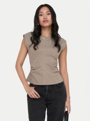 ONLY T-Shirt Marie 15372452 Szary Regular Fit. Szare t-shirty ONLY, xl, bez wzorów, z bawełny, bez kołnierzyka, bez ramiączek. Za 79.99 zł.