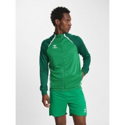 Bluza dresowa zapinana na zamek błyskawiczny Hummel Lead 2.0. Zielone bluzy bez kaptura Hummel, bez wzorów, z dresówki, bez kaptura. Za 279.50 zł.