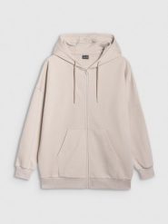 4F Bluza dresowa rozpinana z kapturem damska - beżowa L. Brązowe bluzy z kapturem 4f, l, bez wzorów, z bawełny, z kapturem. W wyprzedaży za 119.99 zł.