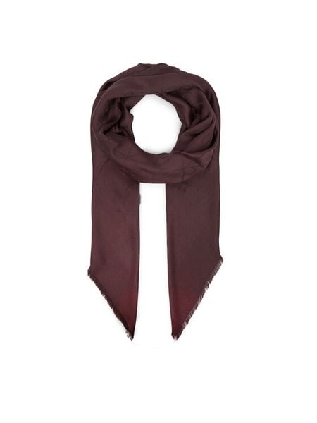 Calvin Klein Szal Emblem Aop Tonal LV04D8063G Bordowy. Czerwone szaliki i kominy Calvin Klein, bez wzorów, z wiskozy. Za 259.99 zł.