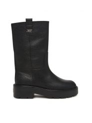 Tommy Jeans Kozaki Tjw Tubular Mid Boots EN0EN03111 Czarny. Czarne kozaki Tommy Jeans, bez wzorów, z jeansu, bez obcasa, na płaskiej podeszwie, bez zapięcia. Za 799.99 zł.