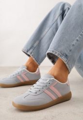 Niebieskie Sneakersy w Stylu Kultowych Tenisówek Genenor. Niebieskie buty sportowe lifestyle Born2be, bez wzorów, z dresówki, sportowe, bez zapięcia. Za 89.99 zł.