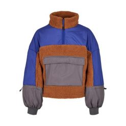 Kurtka damska trójkolorowa Urban Hiking Classics Sherpa. Brązowe kurtki Urban Classics, bez wzorów, bez kaptura. Za 275.00 zł.