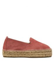 Manebi Espadryle Hamptons Double Sole Espadrilles R 7.0 D0 Różowy. Czerwone espadryle Manebi, bez wzorów, ze skóry, bez obcasa. Za 599.99 zł.