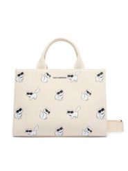 KARL LAGERFELD Torebka B3W50064 Beżowy. Brązowe torebki klasyczne KARL LAGERFELD, bez wzorów, z materiału, bez dodatków. Za 549.99 zł.