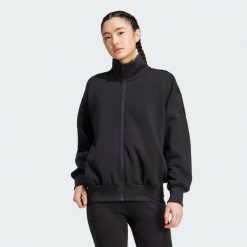 Bluza ALL SZN Soft Lux Loose Full-Zip. Czarne bluzy bez kaptura adidas, l, bez wzorów, bez kaptura. Za 349.00 zł.