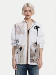 Desigual Koszula Recortes 25SWCW23 Biały Relaxed Fit. Białe koszule Desigual, l, bez wzorów, z bawełny, bez kołnierzyka, bez ramiączek. Za 289.99 zł.