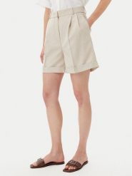 Tommy Hilfiger Szorty materiałowe WW0WW44767 Beżowy Regular Fit. Brązowe szorty Tommy Hilfiger, bez wzorów, z materiału. Za 449.99 zł.