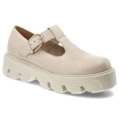 Beżowe Półbuty Armodo Stylowe Obuwie Damskie. Brązowe półbuty wsuwane Armodo, bez wzorów, z jeansu, eleganckie, bez obcasa. Za 332.99 zł.