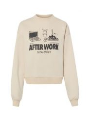 Another Cotton Lab Bluza Kobiety beżowy, S. Brązowe bluzy Another Cotton Lab, s, bez wzorów, bez kaptura. Za 379.95 zł.