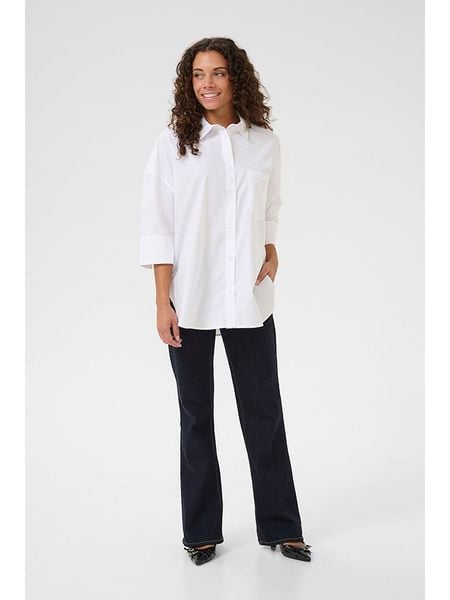 CULTURE Bluzka w kolorze białym rozmiar: XXL. Białe bluzki Culture, xxl, bez wzorów, bez kołnierzyka, bez ramiączek. Za 96.83 zł.