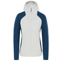 Kurtka Softshell Damska - Invene Softshell Jacket - Szary - Niebieski. Białe kurtki przejściowe sportowe TNF, bez wzorów, z softshellu, bez kaptura, trekkingowe. Za 476.20 zł.